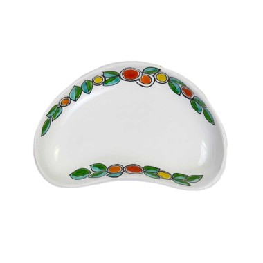 Handmade sicilian Half Moon Tray Arance e Limoni MZL20AR de simone pottery Handmade sicilian Half Moon Tray Arance e Limoni MZL20AR de simone pottery